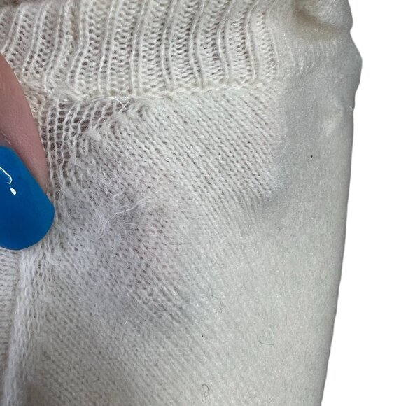 Allsaints Gala Roll Neck Sweater Cashmere Wool Blend Turtleneck Cream Size Mediu - Picture 10 of 11